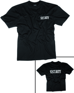 Bavlněné SECURITY tričko II Mil-Tec® - černé 