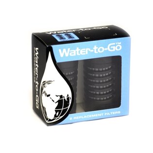 Filtr pro lahev Water-to-Go™ 75 cl, 2 ks - černý