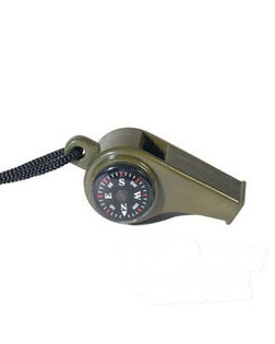 Survival píšťalka s kompasem a teploměrem Mil-Tec® - olivová