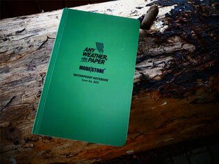 Voděodolný zápisník čtverečkovaný Flexible Field Book 118 mm x 183 mm Modestone®, 64 listů - zelený